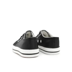 Zapatillas CV junior negra polipiel