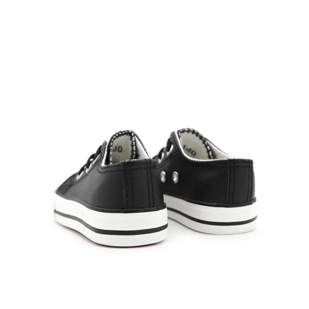 Zapatillas CV junior negra polipiel