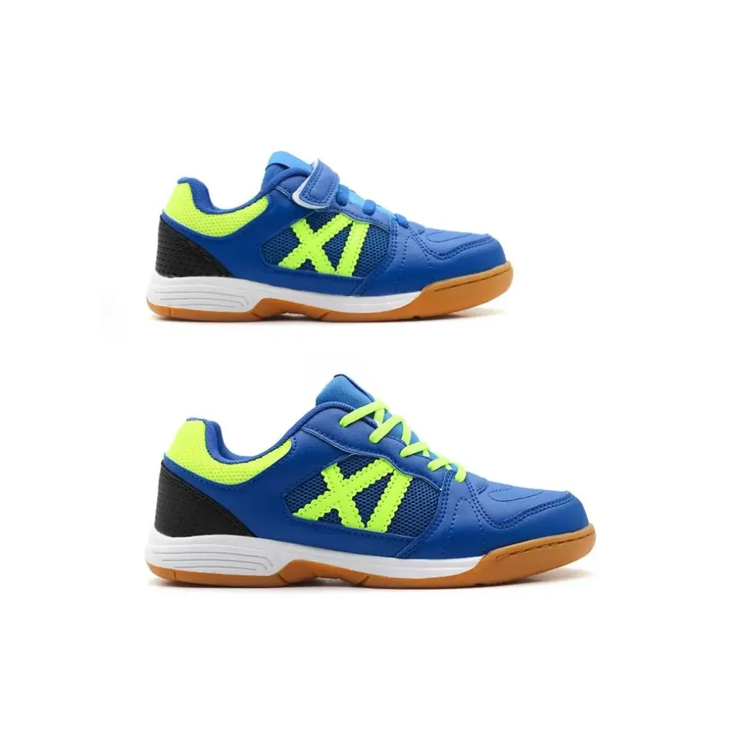Zapatillas futbol sala azul neón