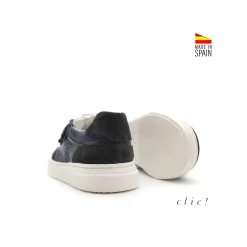 Zapatillas marino con doble velcro Clic!