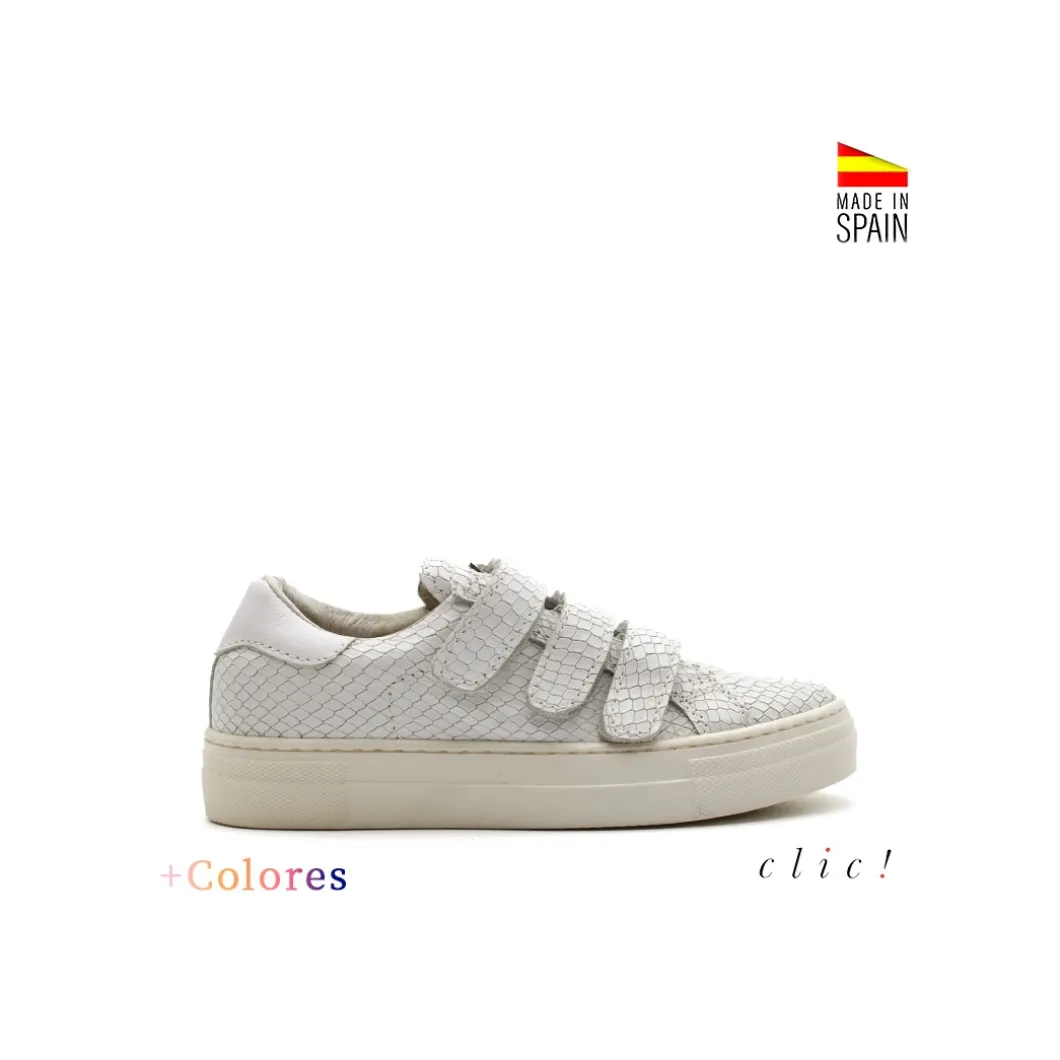Zapatillas trenzada con velcros Clic!