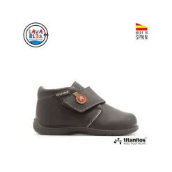 Zapato abotinado lavable marrón