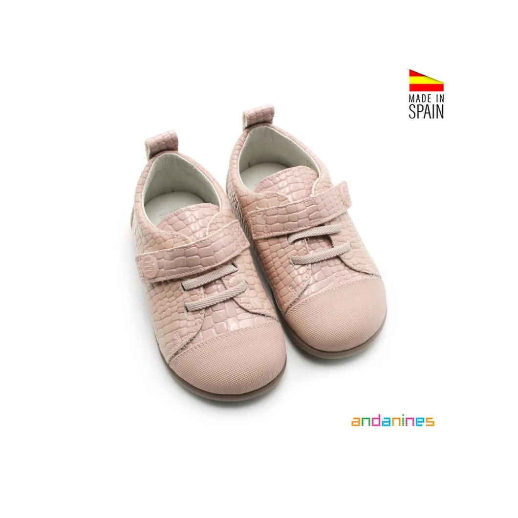 Zapato Barefoot Andanines coco rosa