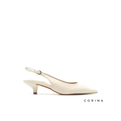 Zapato beige tacón cómodo