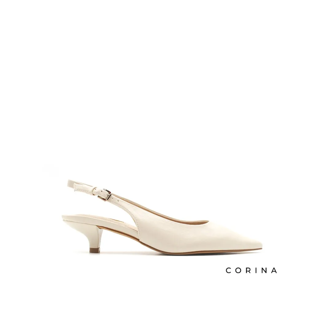 Zapato beige tacón cómodo