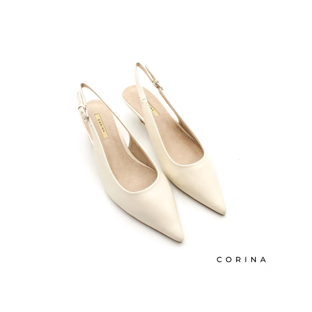 Zapato beige tacón cómodo