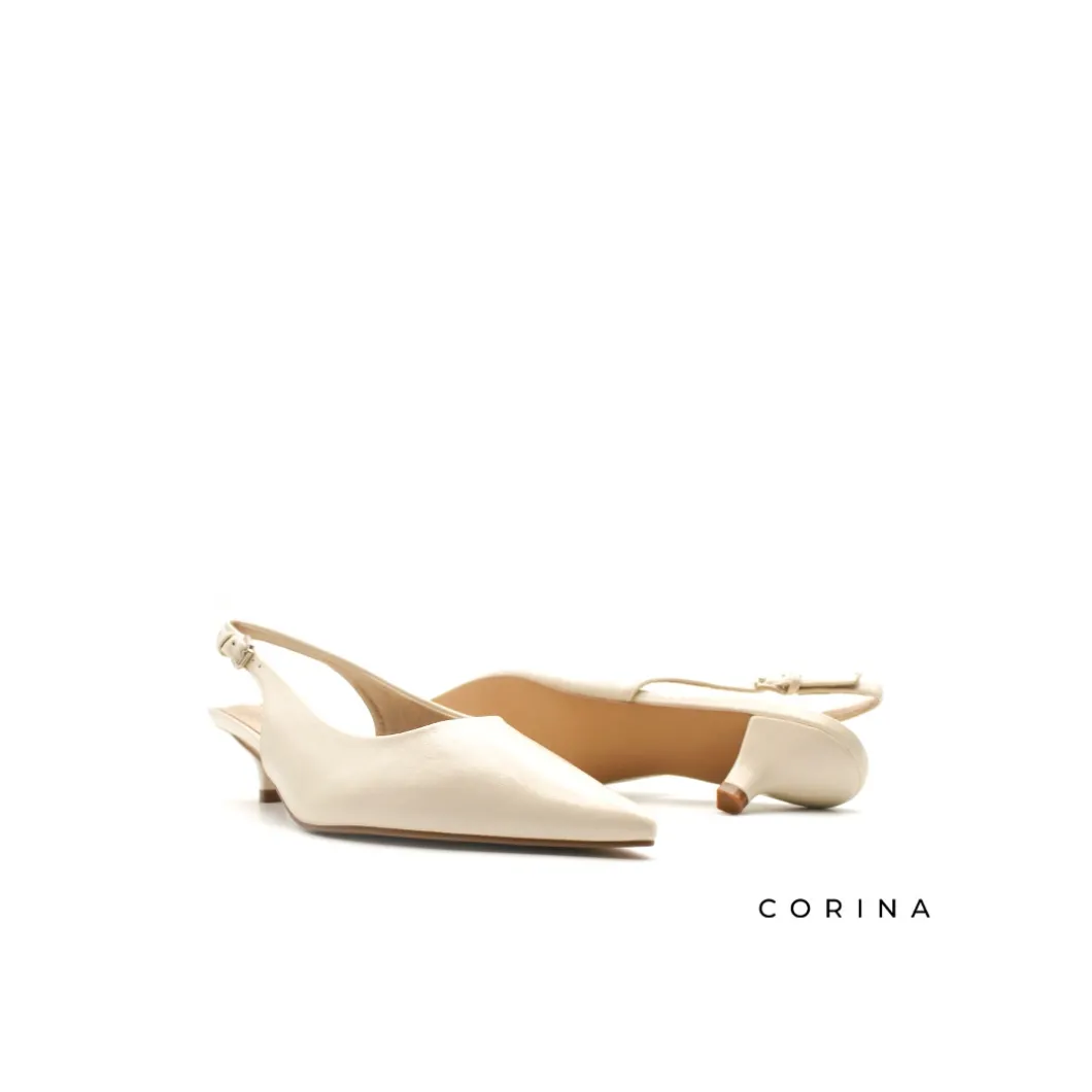 Zapato beige tacón cómodo