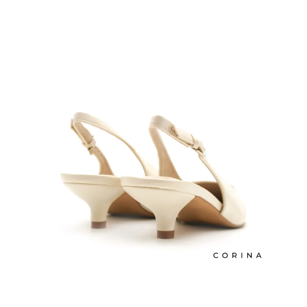 Zapato beige tacón cómodo