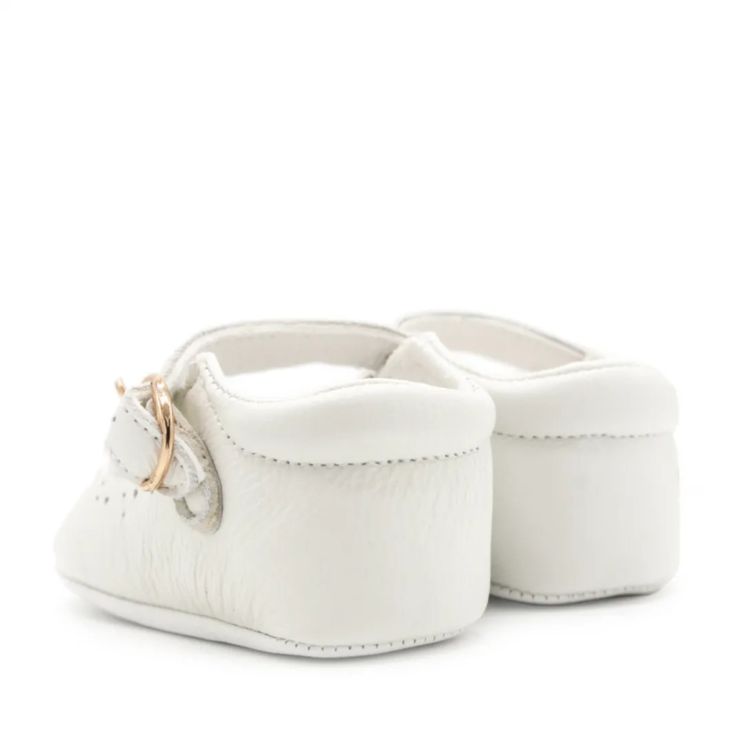 Zapato blanco bebe sin suela