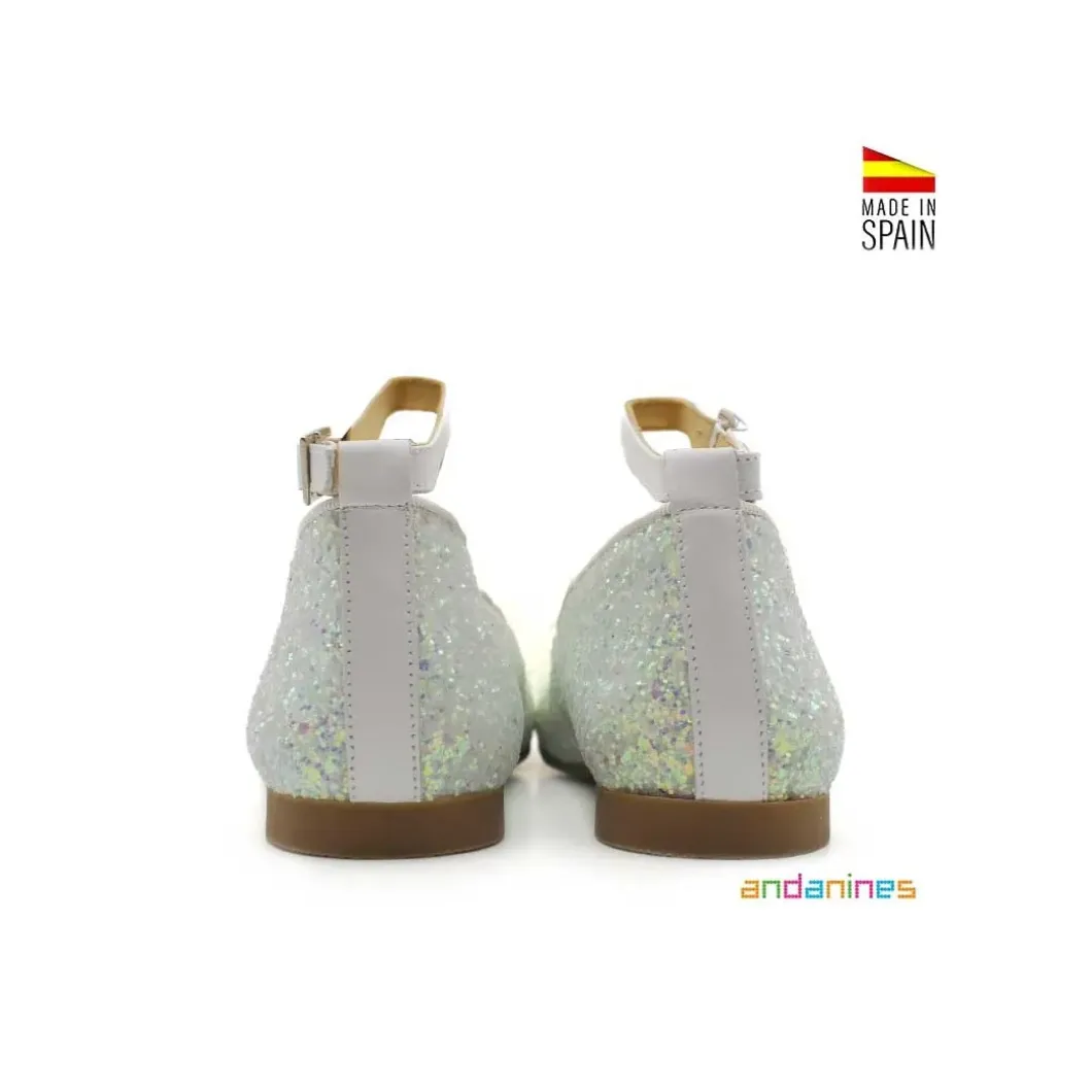 Zapato blanco glitter princess