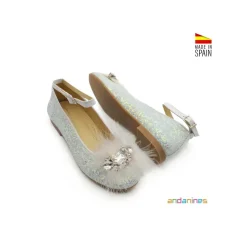 Zapato blanco glitter princess