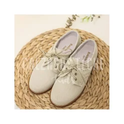 Zapato blucher beige comunión
