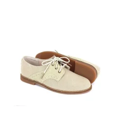 Zapato blucher beige comunión