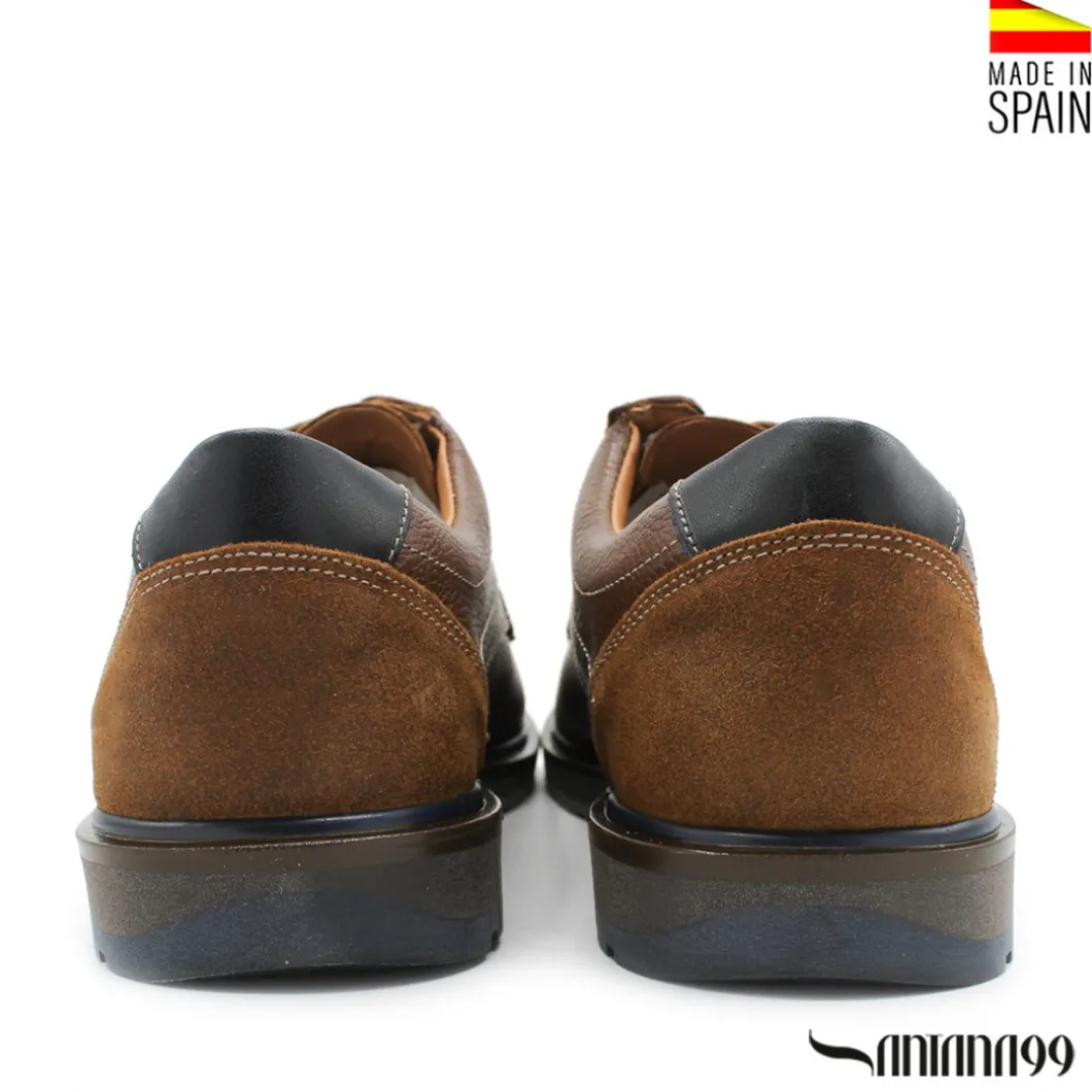 Zapato blucher de piel marrón