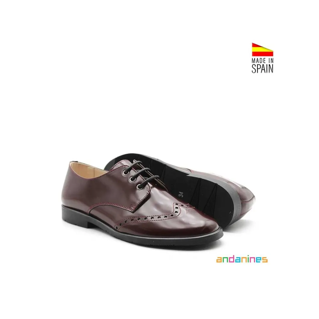 Zapato blucher ingles burdeos florentic