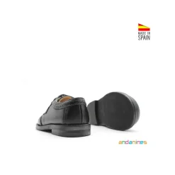 Zapato blucher negro piel