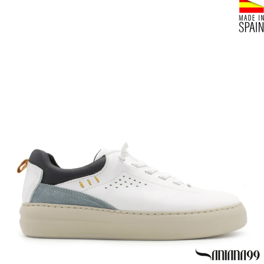 Zapato casual blanco con cordón elástico