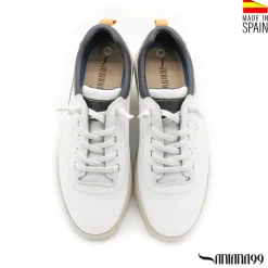 Zapato casual blanco con cordón elástico