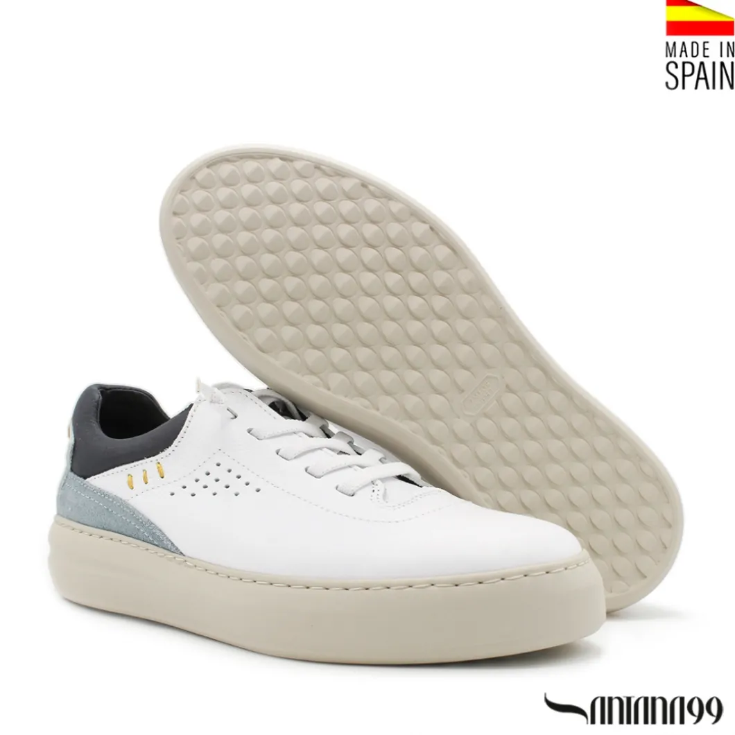 Zapato casual blanco con cordón elástico