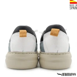 Zapato casual blanco con cordón elástico