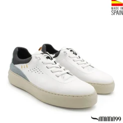 Zapato casual blanco con cordón elástico
