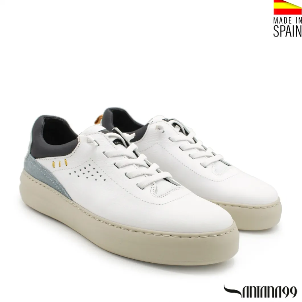 Zapato casual blanco con cordón elástico