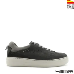 Zapato casual negro con cordón elástico