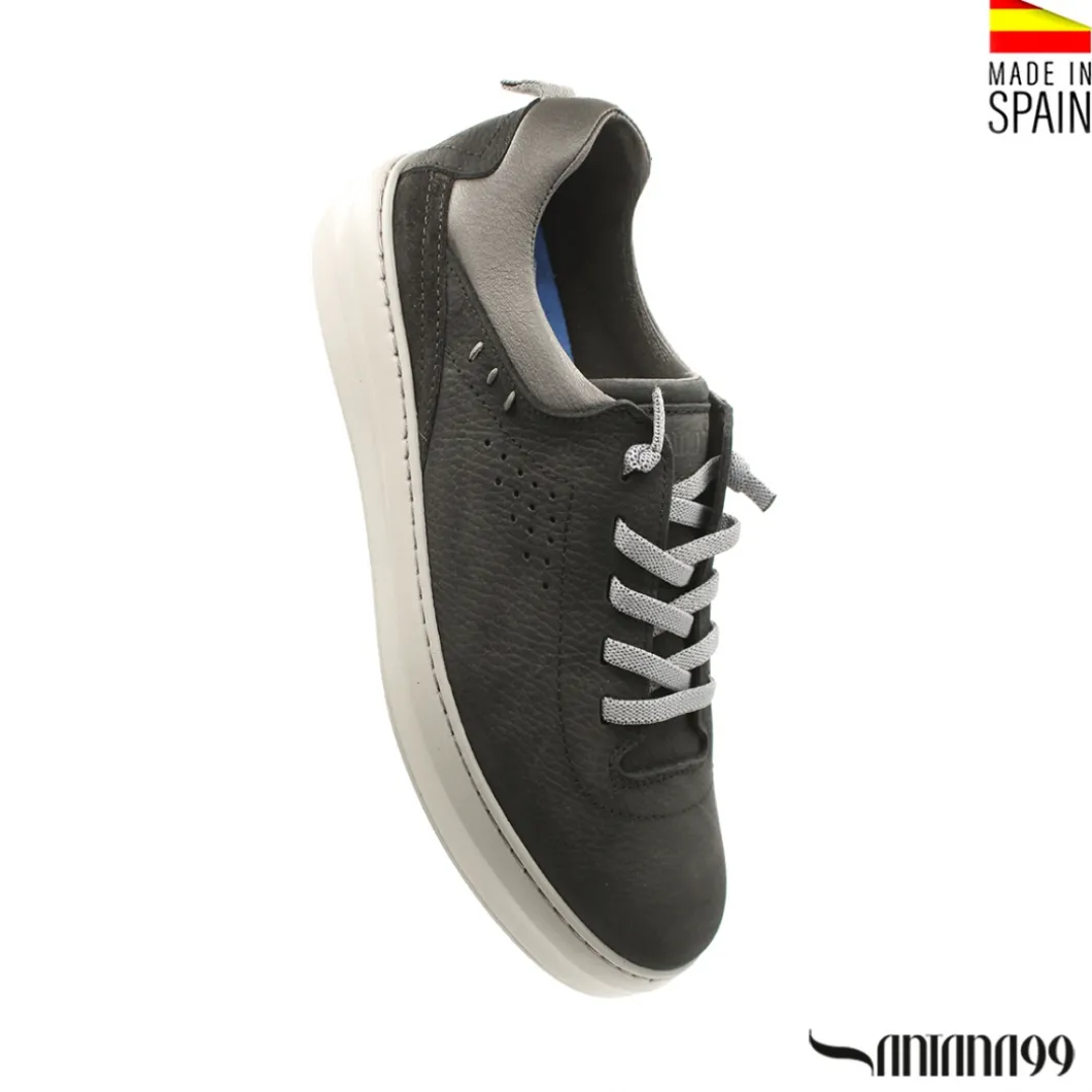 Zapato casual negro con cordón elástico