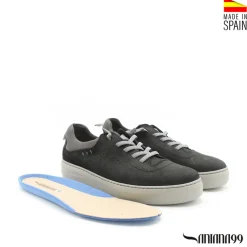 Zapato casual negro con cordón elástico