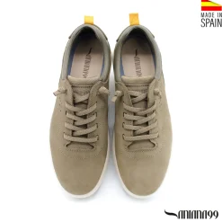 Zapato casual verde con cordón elástico