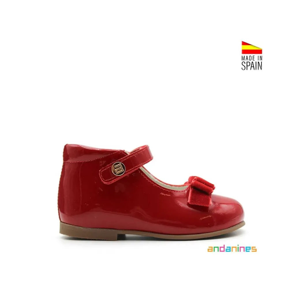 Zapato charol rojo talón alto
