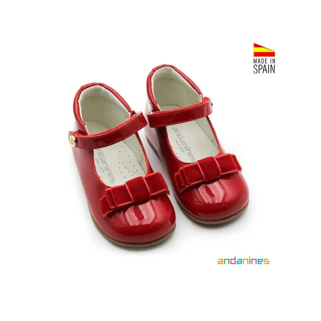 Zapato charol rojo talón alto