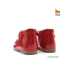 Zapato charol rojo talón alto