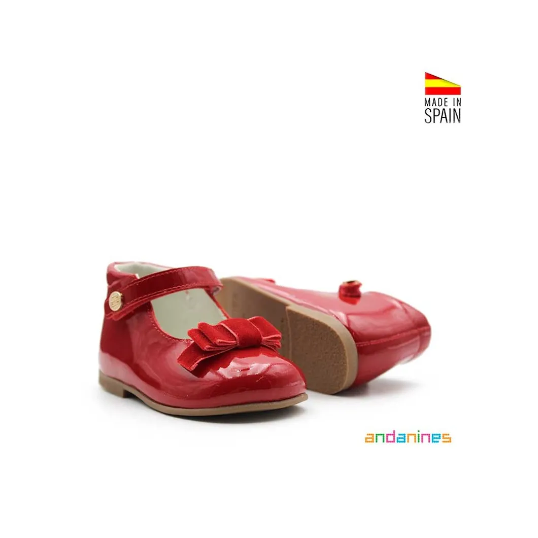 Zapato charol rojo talón alto