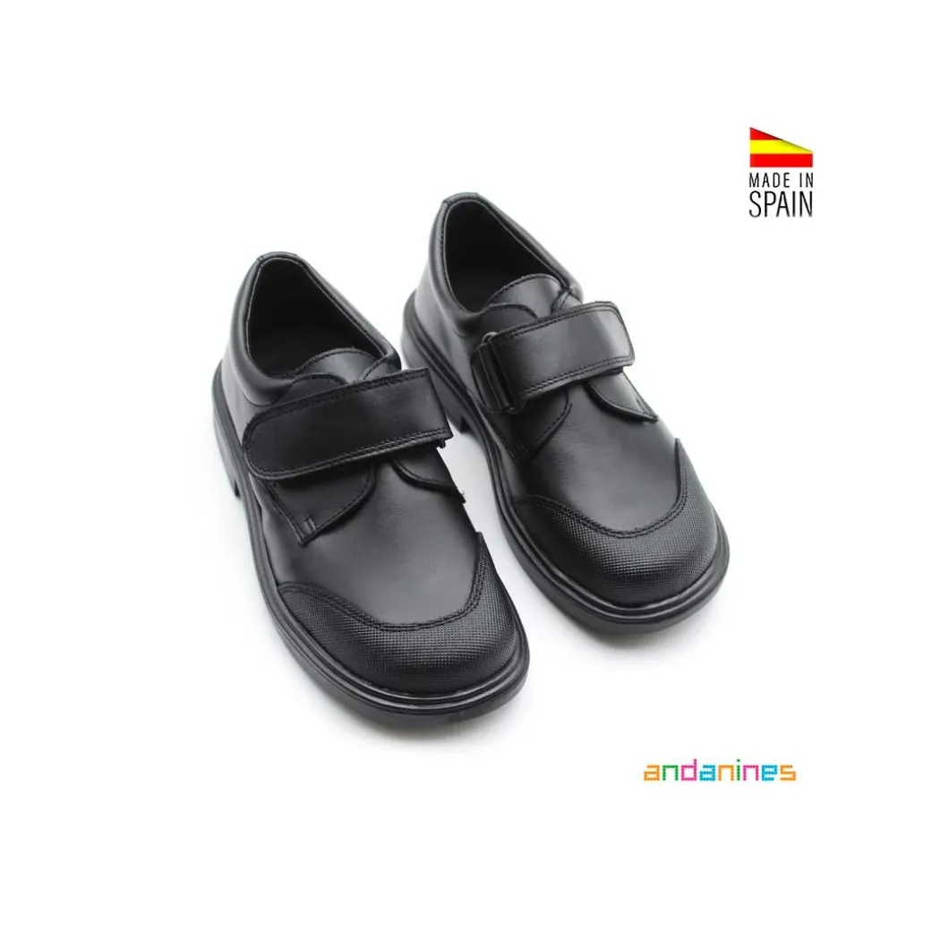 Zapato colegio negro con velcro