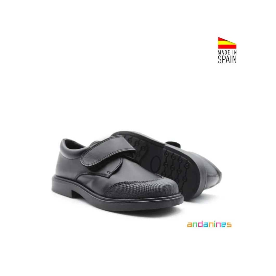 Zapato colegio negro con velcro