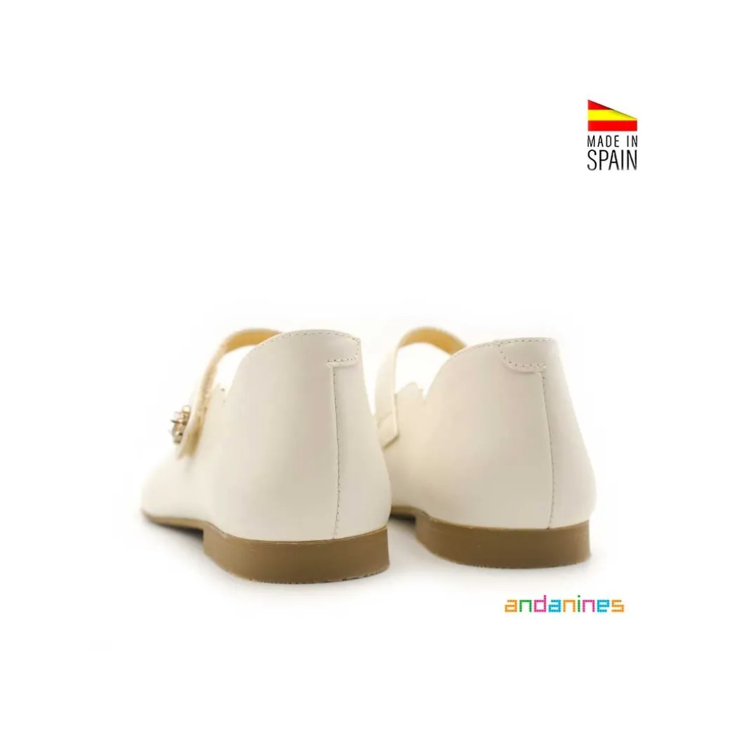 Zapato comunión nacarado joya
