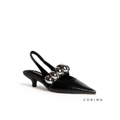 Zapato Corina negro tacón bajo