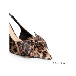 Zapato de salón destalonado leopardo