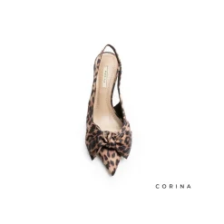 Zapato de salón destalonado leopardo