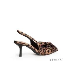 Zapato de salón destalonado leopardo