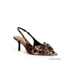 Zapato de salón destalonado leopardo