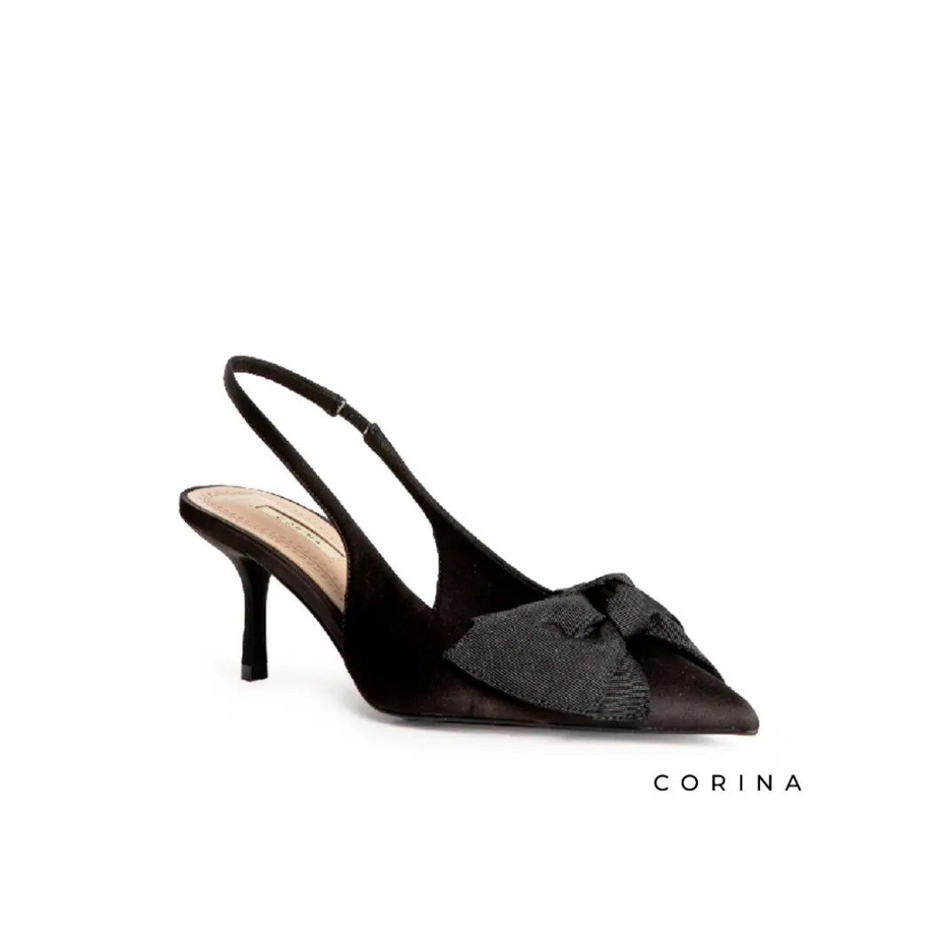 Zapato de salón destalonado negro