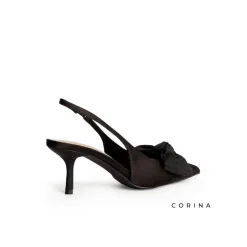 Zapato de salón destalonado negro
