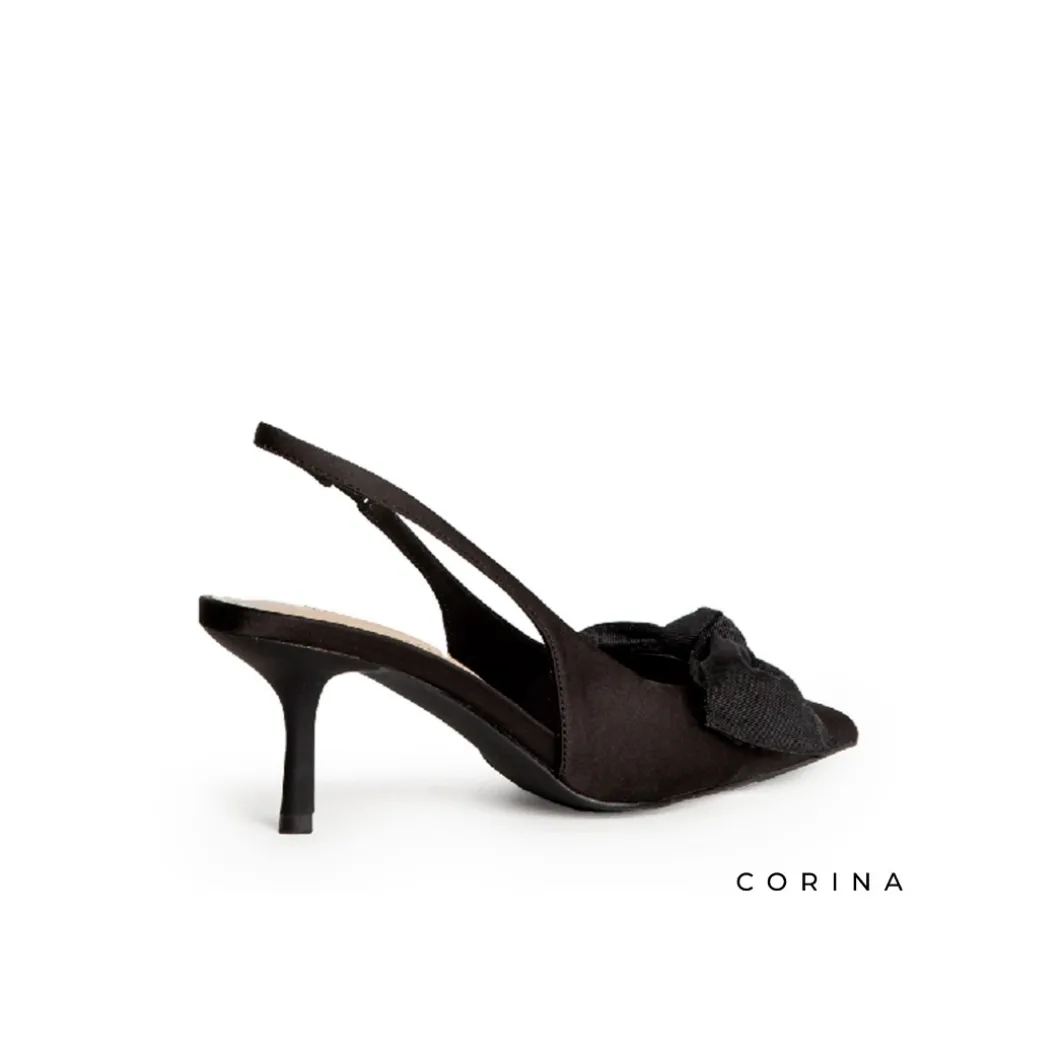 Zapato de salón destalonado negro