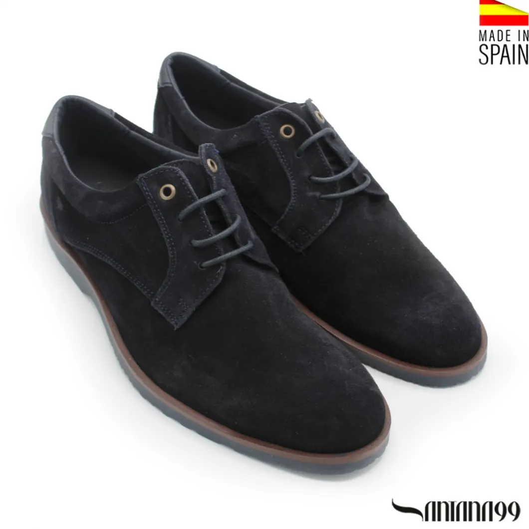 Zapato de serraje azul marino