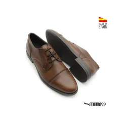Zapato de vestir marrón de piel