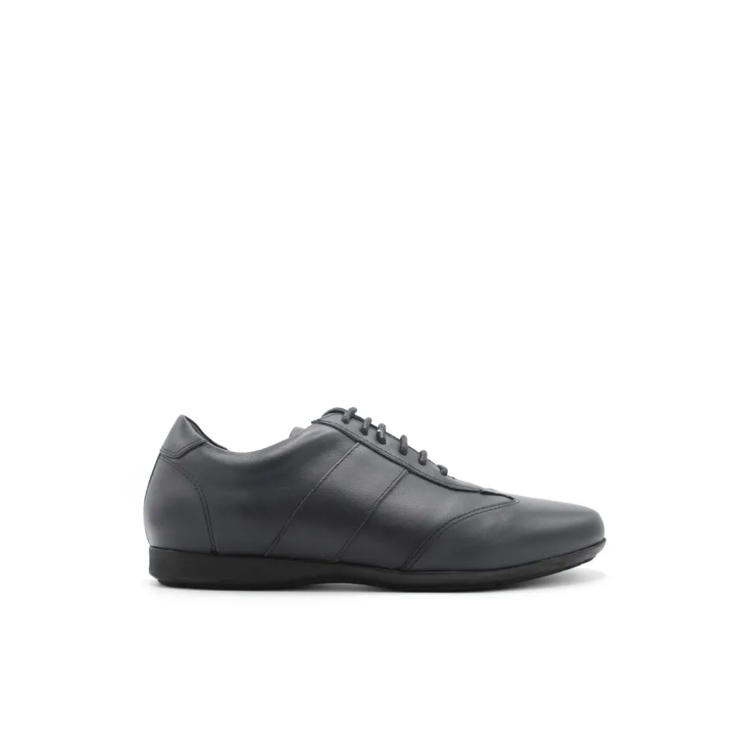Zapato deportivo piel azul marino