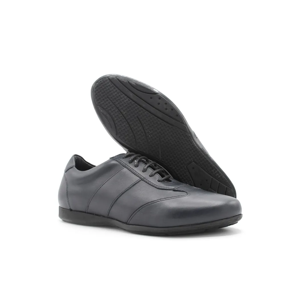 Zapato deportivo piel azul marino