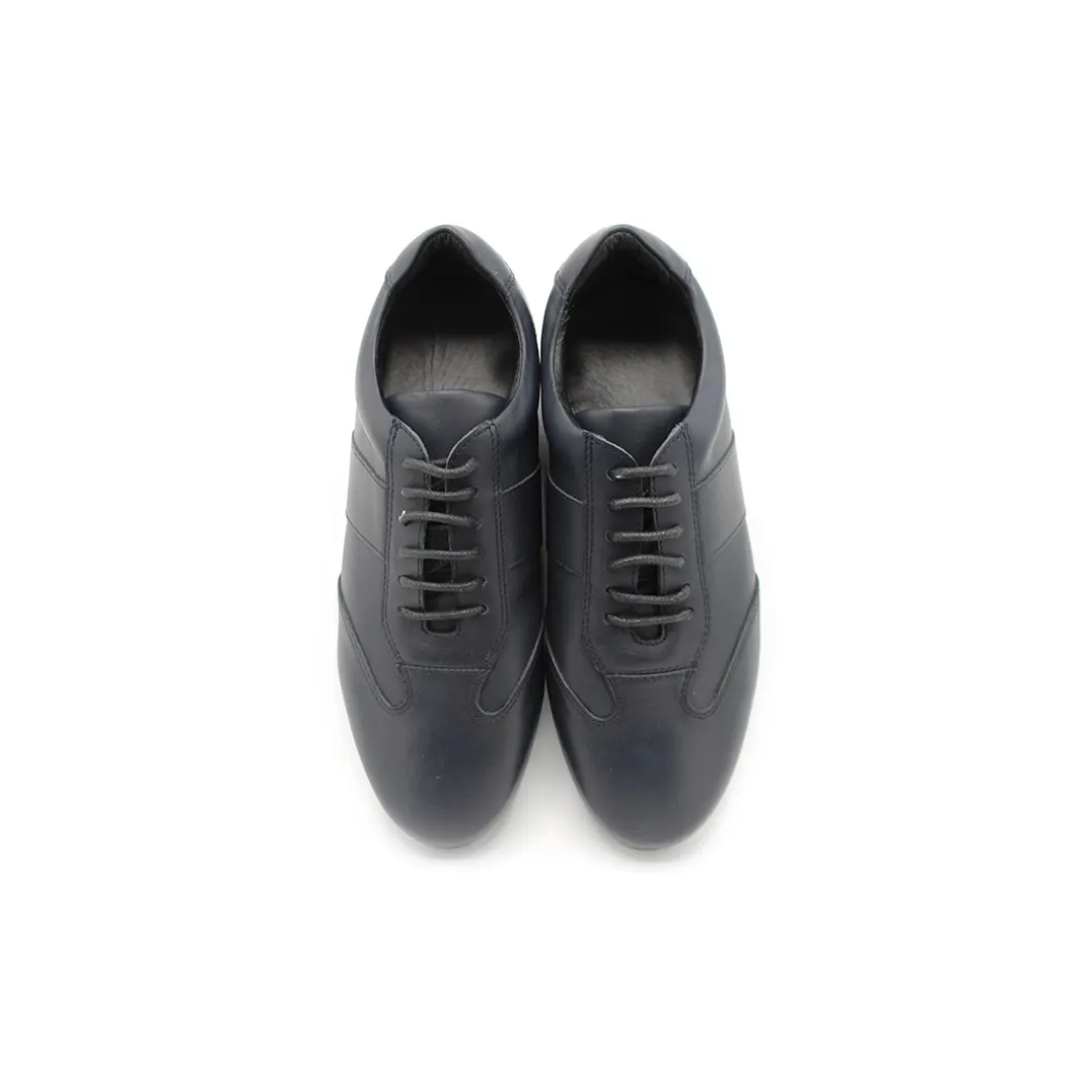 Zapato deportivo piel azul marino